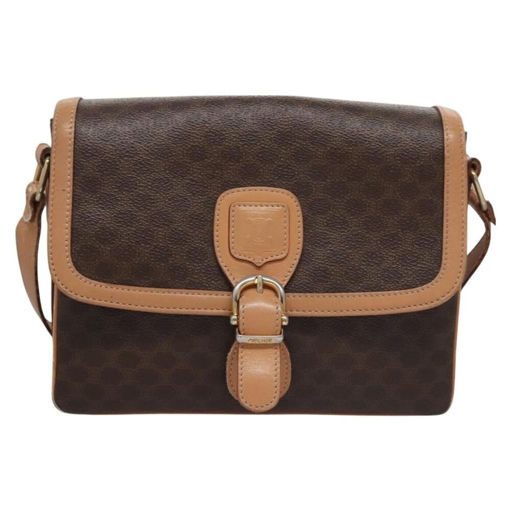 Celine Macadam Shoulder Bag Brown